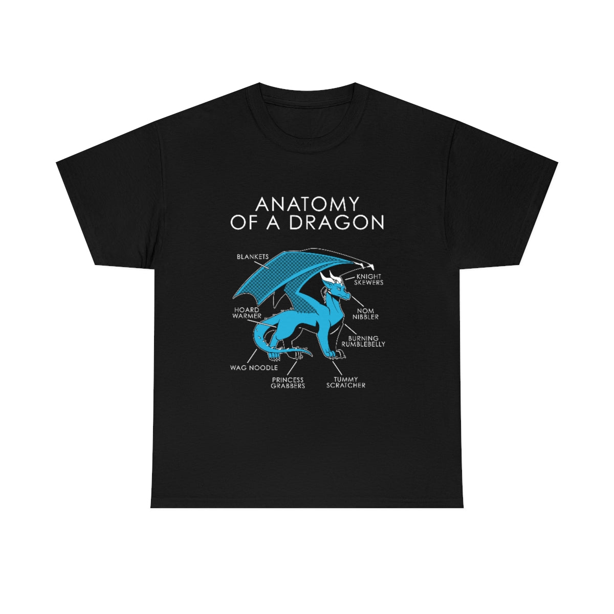 Dragon Light Blue - T-Shirt T-Shirt Artworktee Black S 
