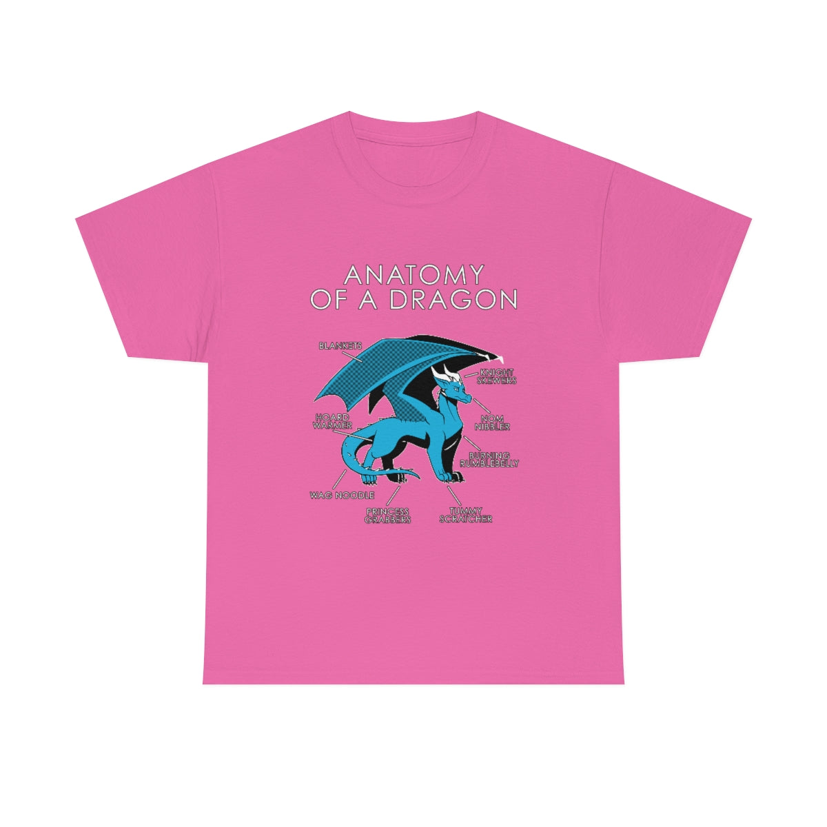 Dragon Light Blue - T-Shirt T-Shirt Artworktee Pink S 