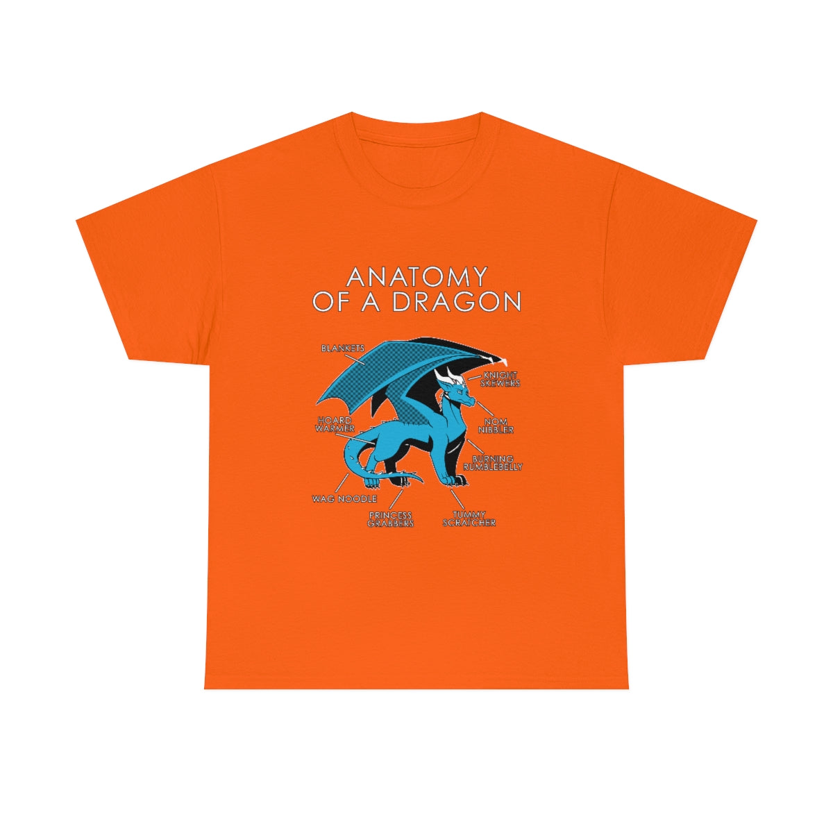 Dragon Light Blue - T-Shirt T-Shirt Artworktee Orange S 