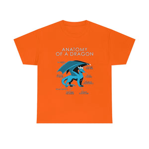 Dragon Light Blue - T-Shirt T-Shirt Artworktee Orange S 