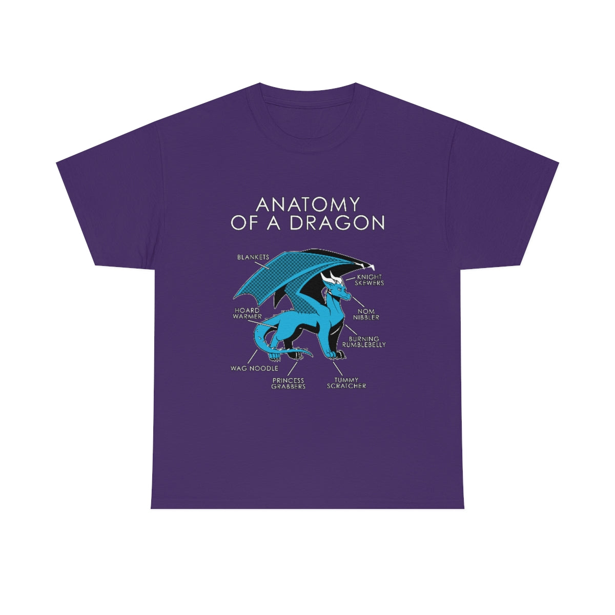 Dragon Light Blue - T-Shirt T-Shirt Artworktee Purple S 
