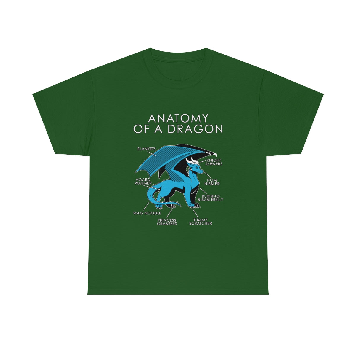 Dragon Light Blue - T-Shirt T-Shirt Artworktee Green S 