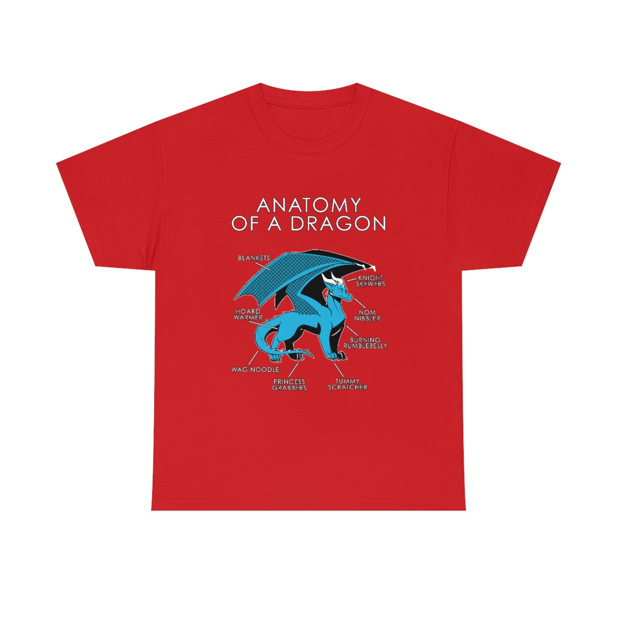 Dragon Light Blue - T-Shirt T-Shirt Artworktee Red S 