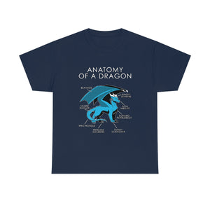 Dragon Light Blue - T-Shirt T-Shirt Artworktee Navy Blue S 