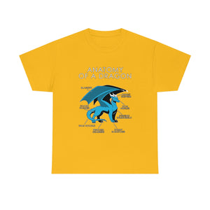 Dragon Light Blue - T-Shirt T-Shirt Artworktee Gold S 