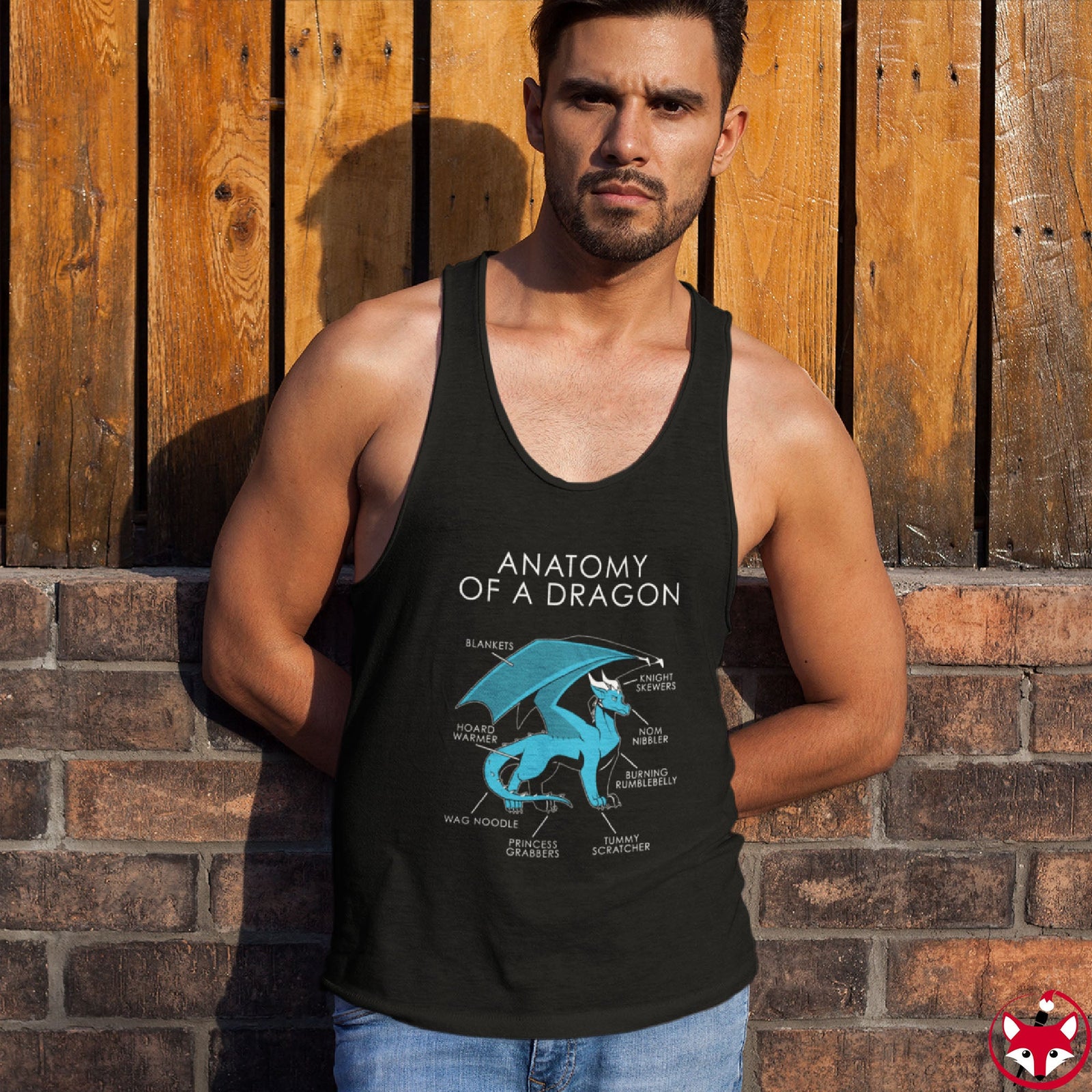 Dragon Light Blue - Tank Top Tank Top Artworktee 