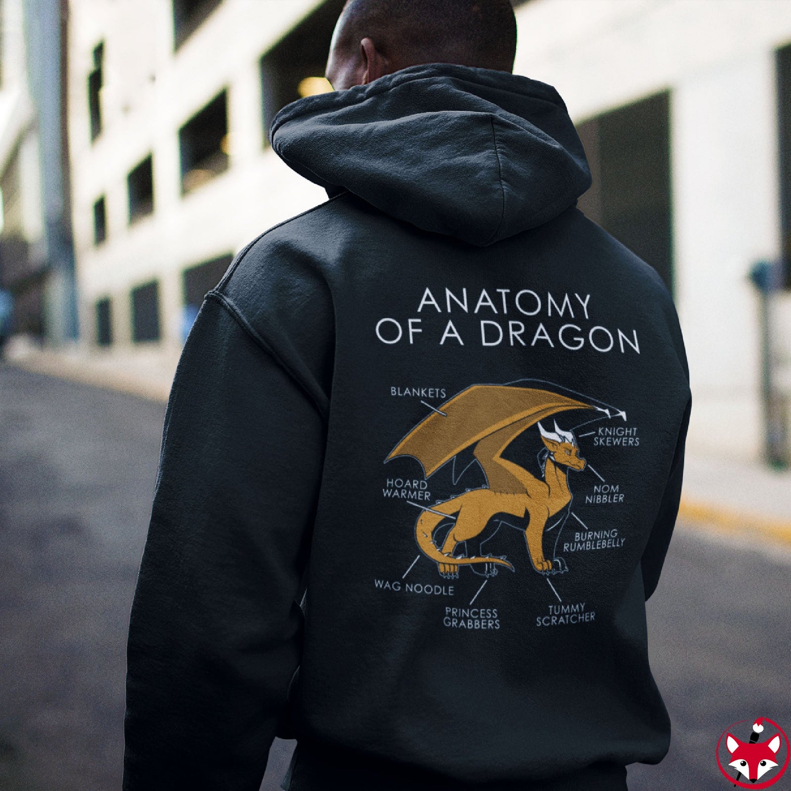 Dragon Orange - Hoodie Hoodie Artworktee 