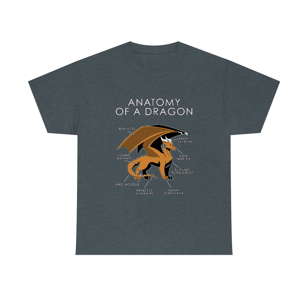 Dragon Orange - T-Shirt T-Shirt Artworktee Dark Heather S 
