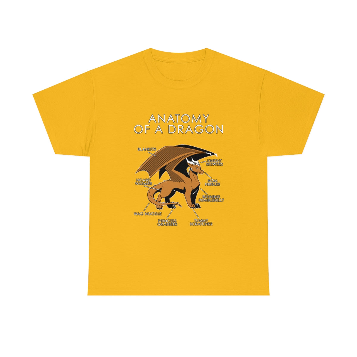 Dragon Orange - T-Shirt T-Shirt Artworktee Gold S 