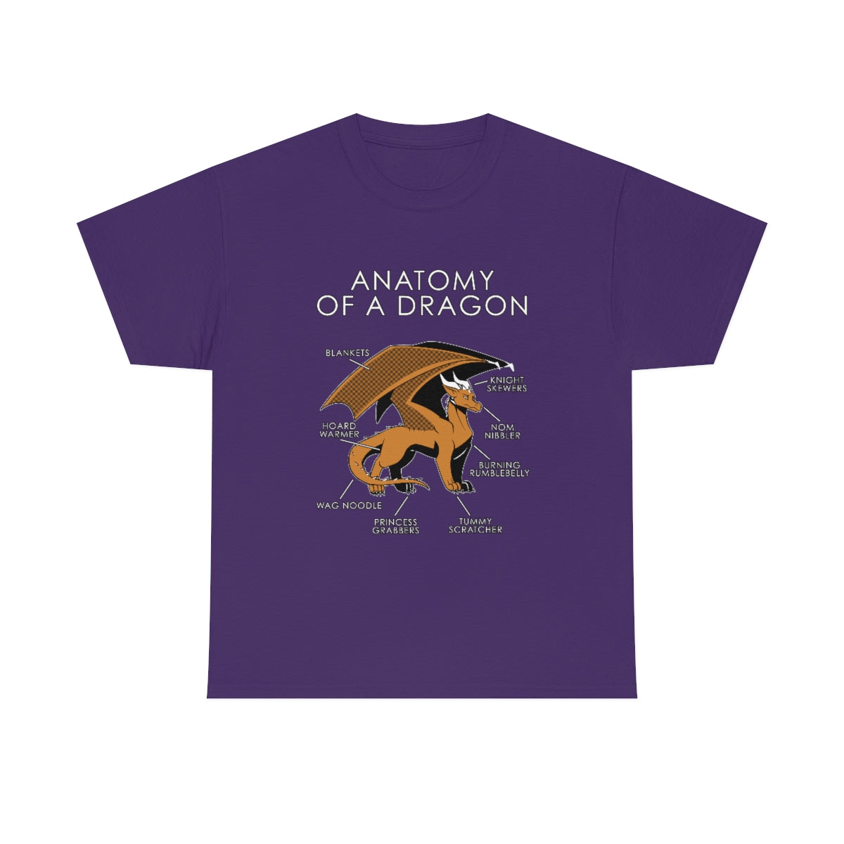 Dragon Orange - T-Shirt T-Shirt Artworktee Purple S 