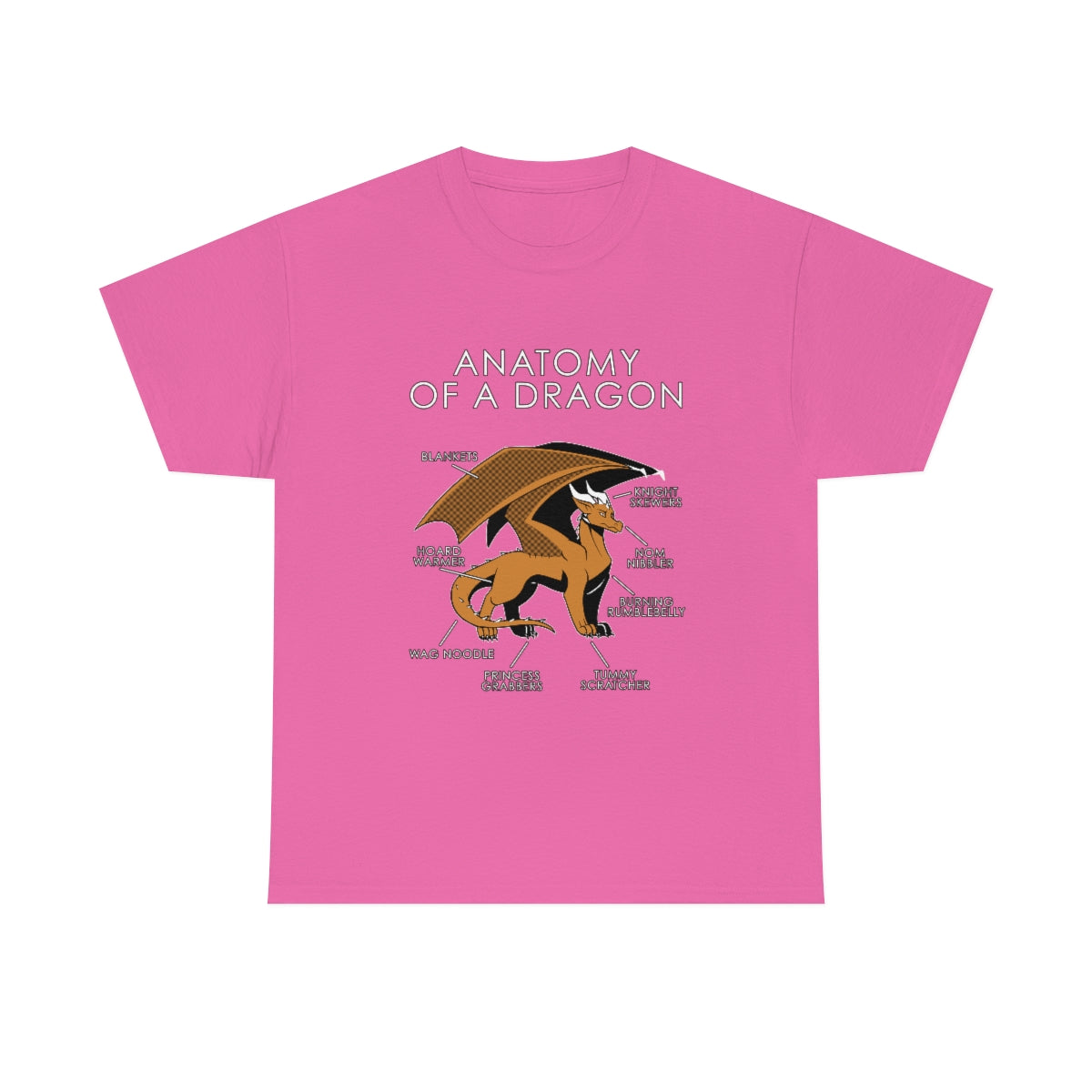 Dragon Orange - T-Shirt T-Shirt Artworktee Pink S 
