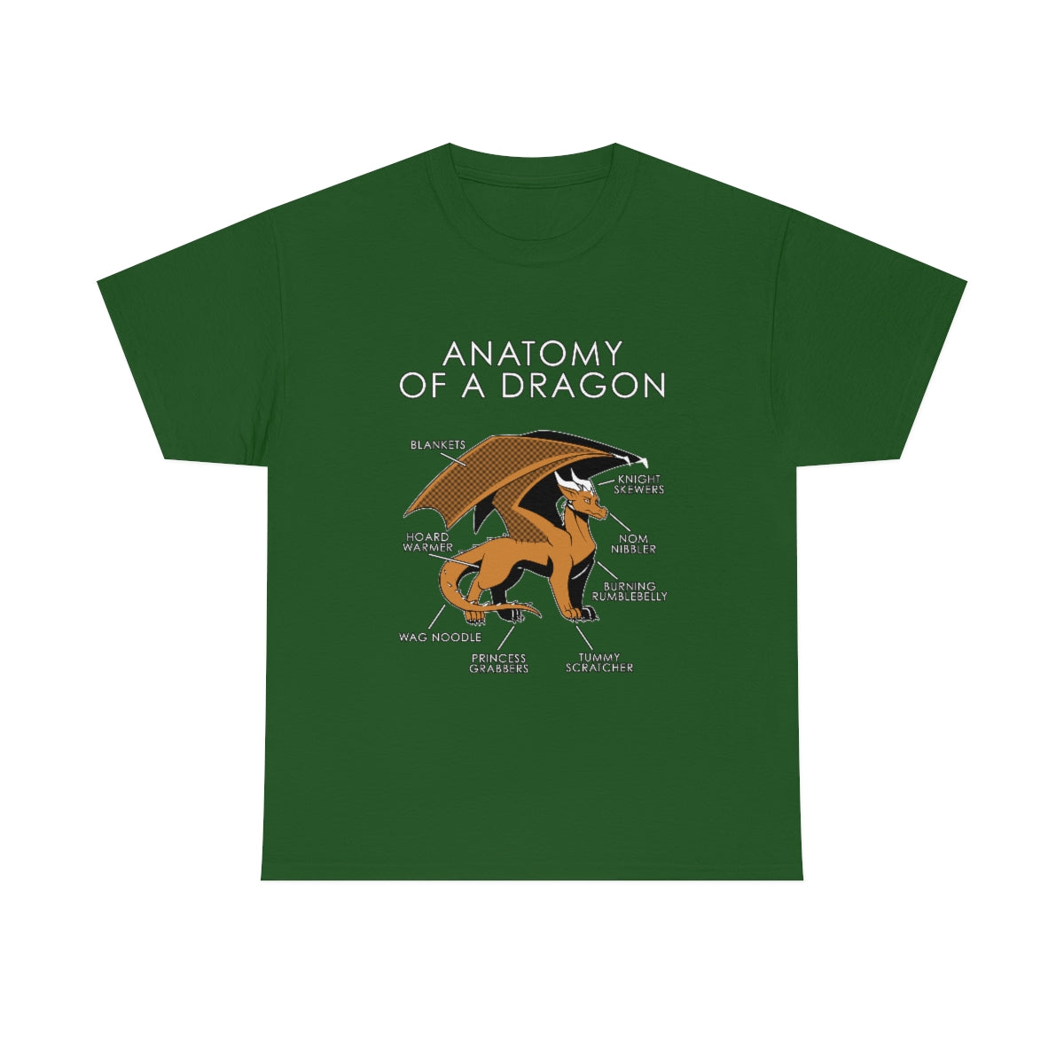 Dragon Orange - T-Shirt T-Shirt Artworktee Green S 