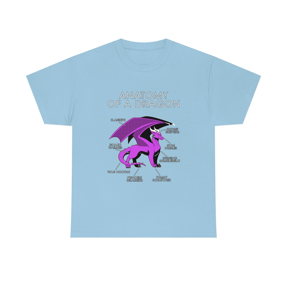 Dragon Pink - T-Shirt T-Shirt Artworktee Light Blue S 