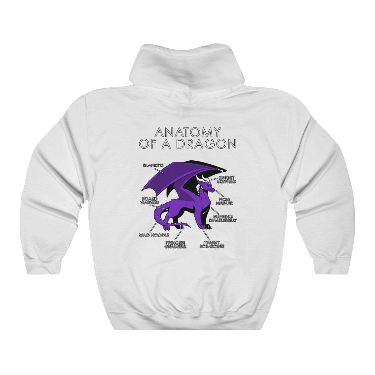 Dragon Purple - Hoodie Hoodie Artworktee White S 