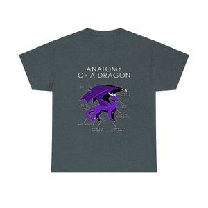 Dragon Purple - T-Shirt T-Shirt Artworktee Dark Heather S 