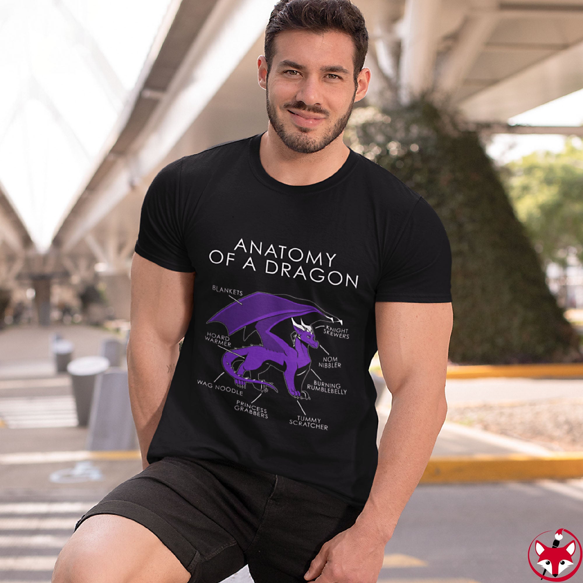 Dragon Purple - T-Shirt T-Shirt Artworktee 