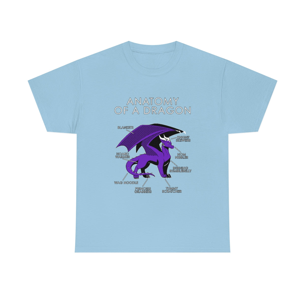 Dragon Purple - T-Shirt T-Shirt Artworktee Light Blue S 