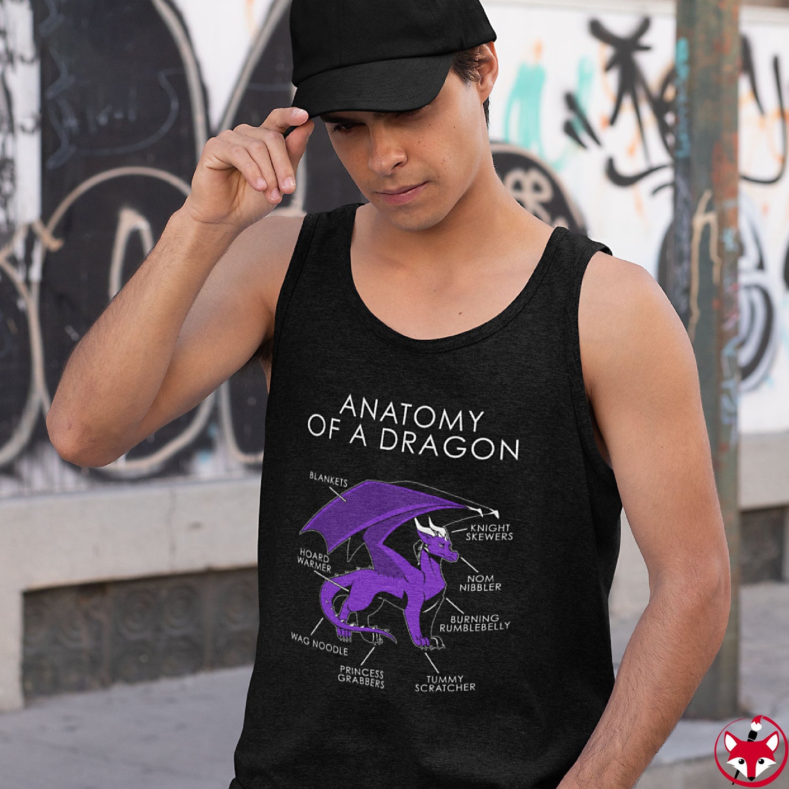 Dragon Purple - Tank Top Tank Top Artworktee 