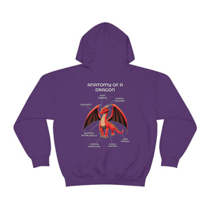 Dragon Red - Hoodie Hoodie Artworktee Purple S 