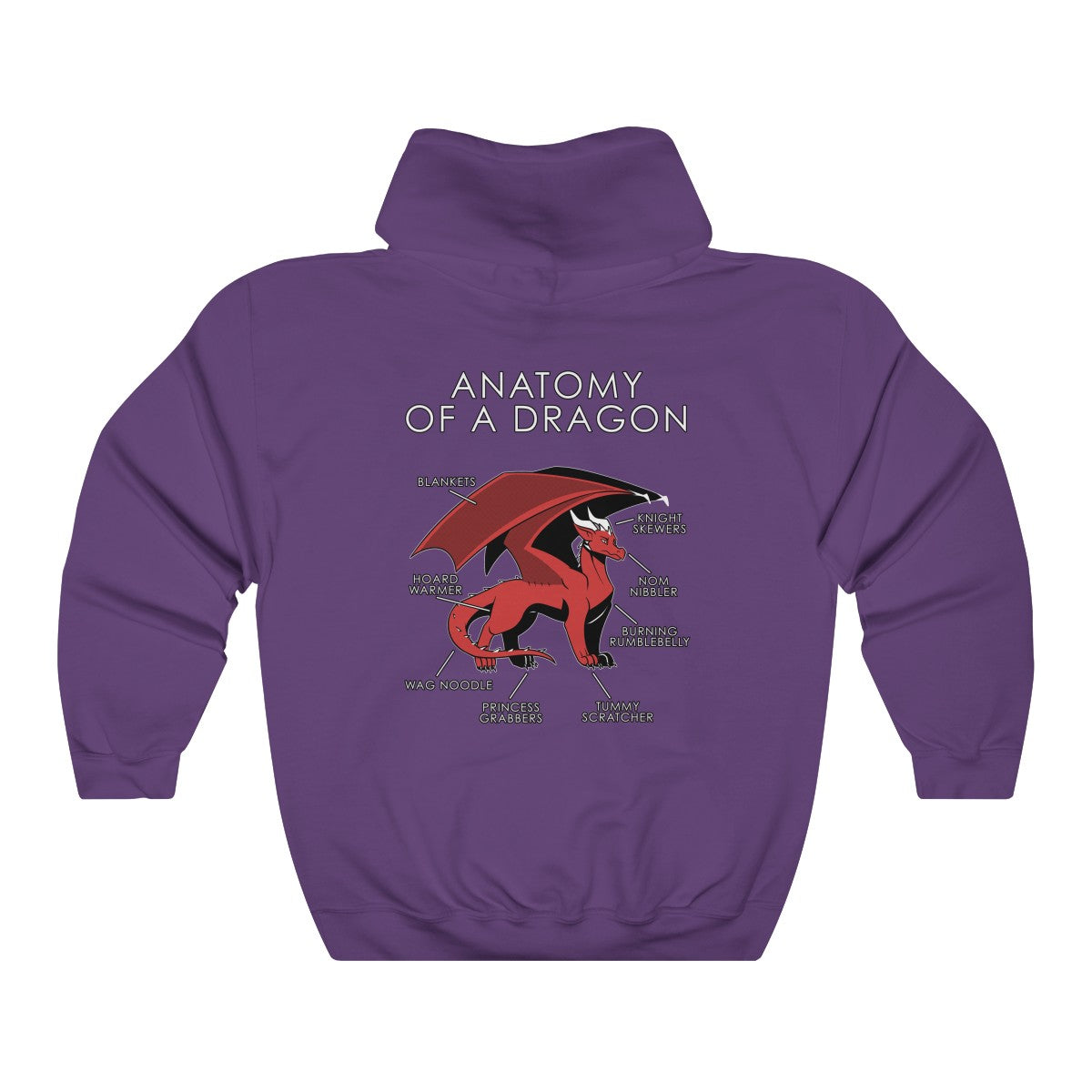 Dragon Red - Hoodie Hoodie Artworktee Purple S 