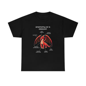 Dragon Red - T-Shirt T-Shirt Artworktee Black S 