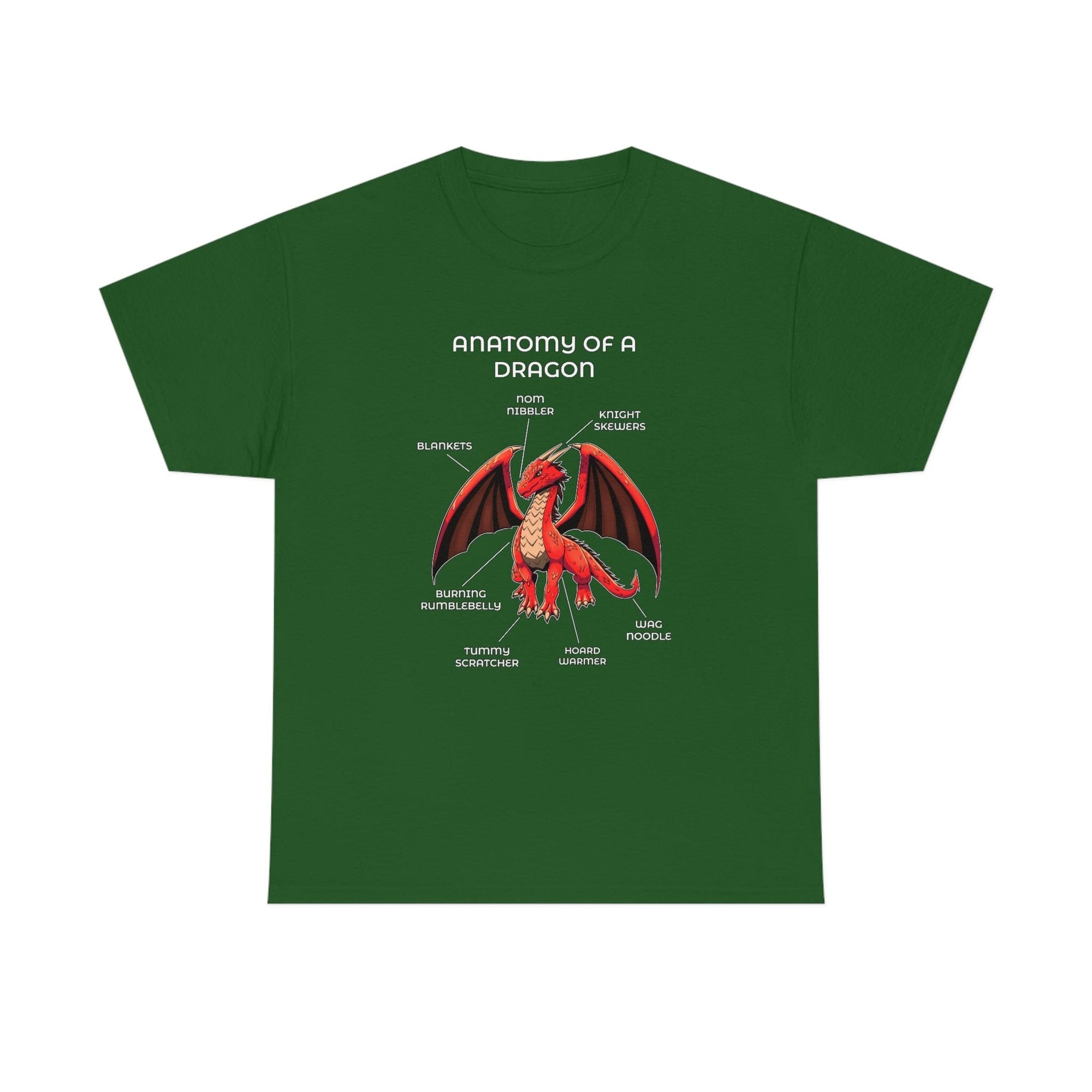 Dragon Red - T-Shirt T-Shirt Artworktee Green S 
