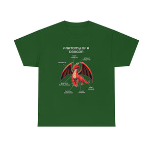 Dragon Red - T-Shirt T-Shirt Artworktee Green S 