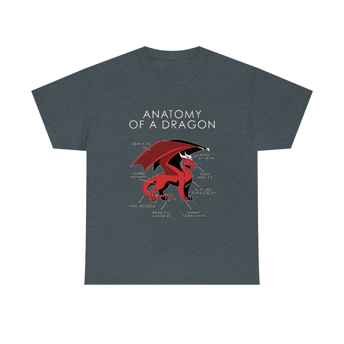 Dragon Red - T-Shirt T-Shirt Artworktee Dark Heather S 