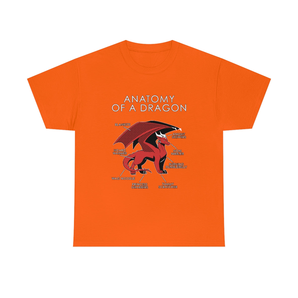 Dragon Red - T-Shirt T-Shirt Artworktee Orange S 