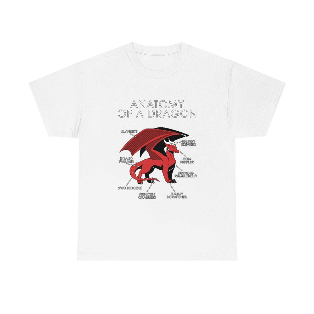 Dragon Red - T-Shirt T-Shirt Artworktee White S 