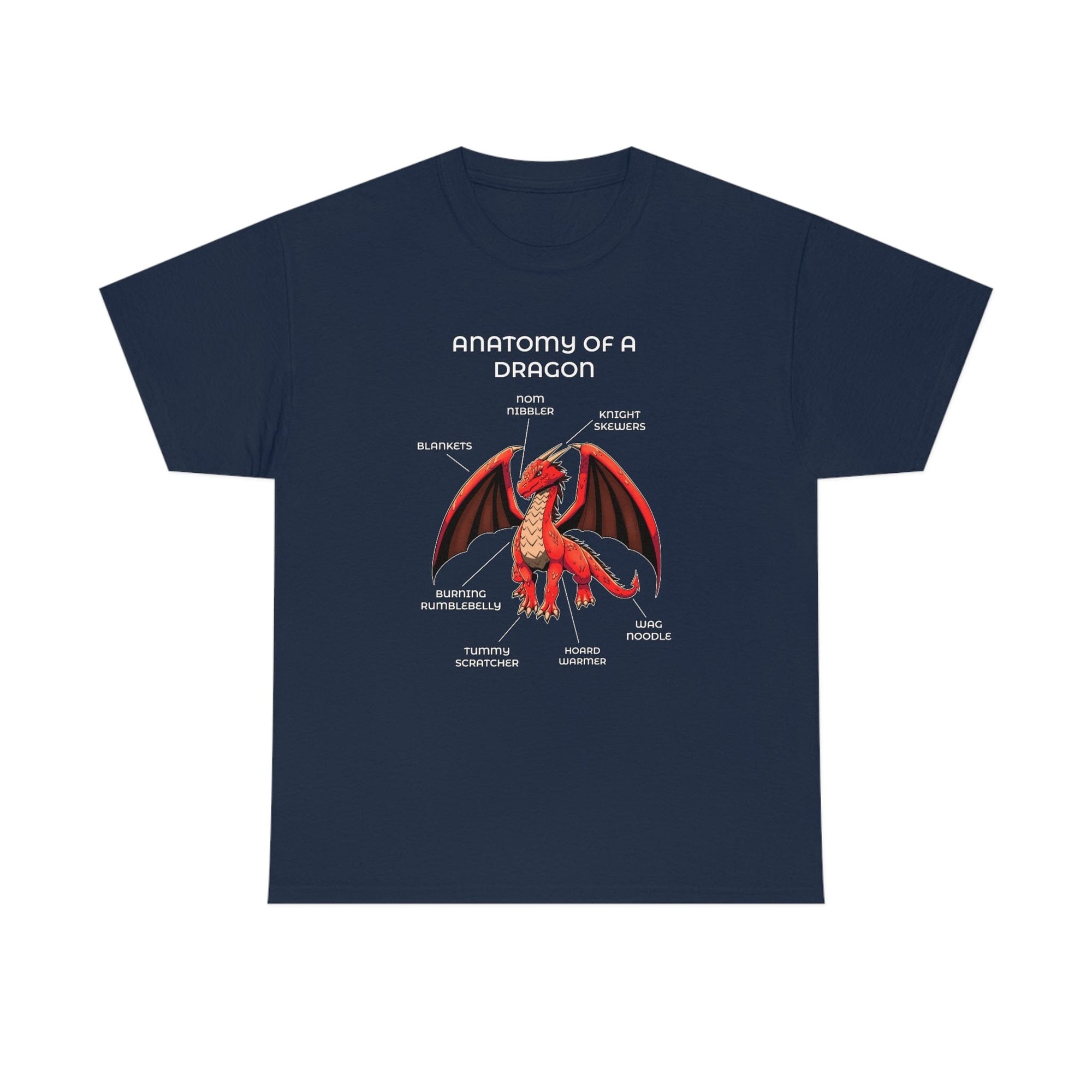 Dragon Red - T-Shirt T-Shirt Artworktee Navy Blue S 