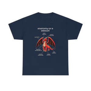 Dragon Red - T-Shirt T-Shirt Artworktee Navy Blue S 