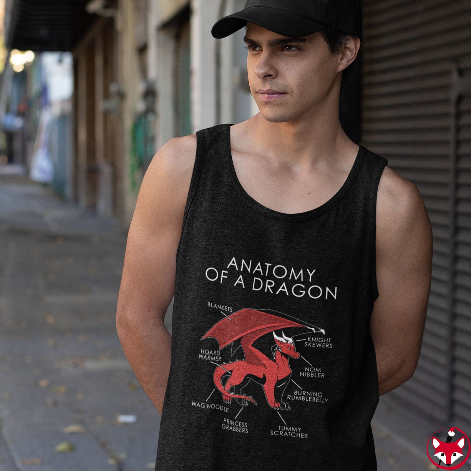 Dragon Red - Tank Top Tank Top Artworktee 