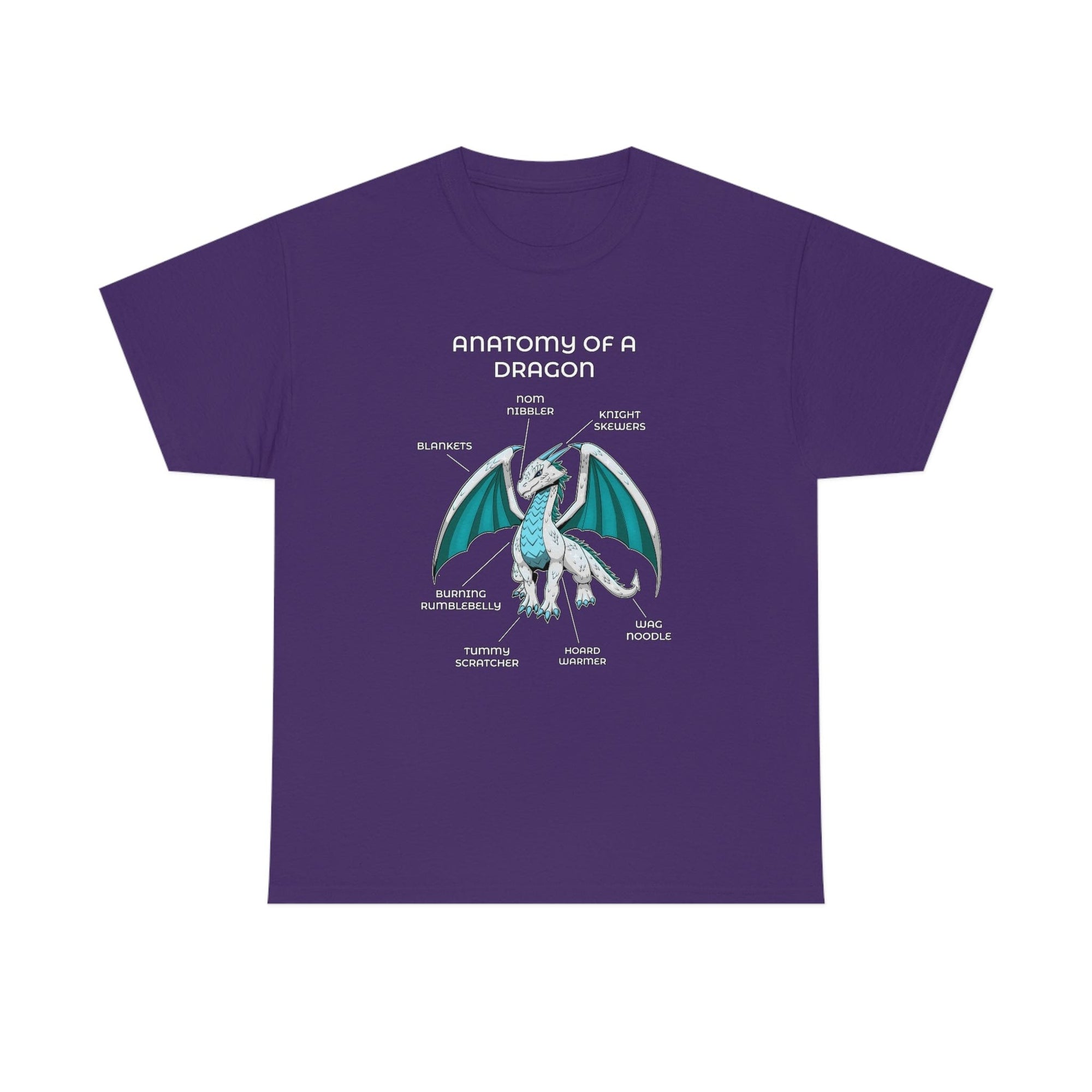 Dragon White - T-Shirt T-Shirt Artworktee Purple S 