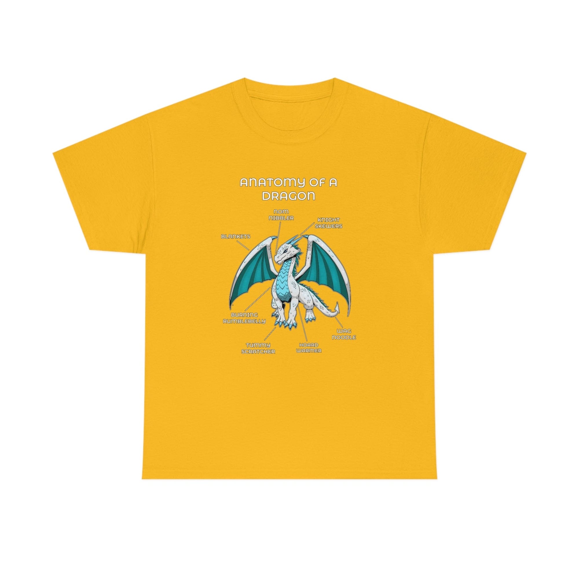 Dragon White - T-Shirt T-Shirt Artworktee Gold S 