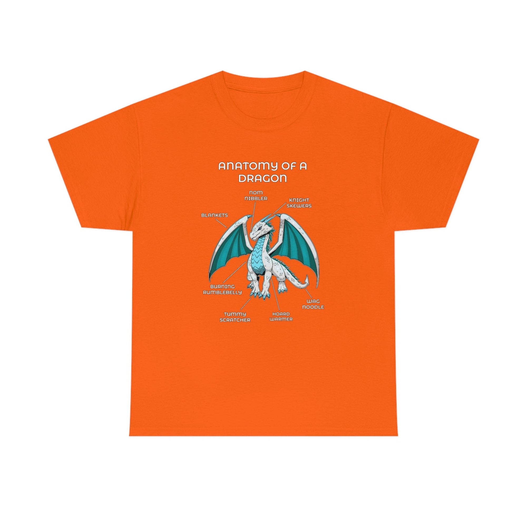 Dragon White - T-Shirt T-Shirt Artworktee Orange S 