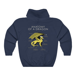 Dragon Yellow - Hoodie T-Shirt Artworktee Navy Blue S 