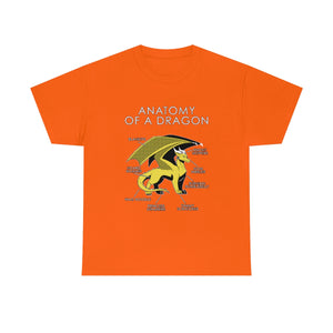 Dragon Yellow - T-Shirt T-Shirt Artworktee Orange S 