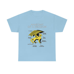 Dragon Yellow - T-Shirt T-Shirt Artworktee Light Blue S 