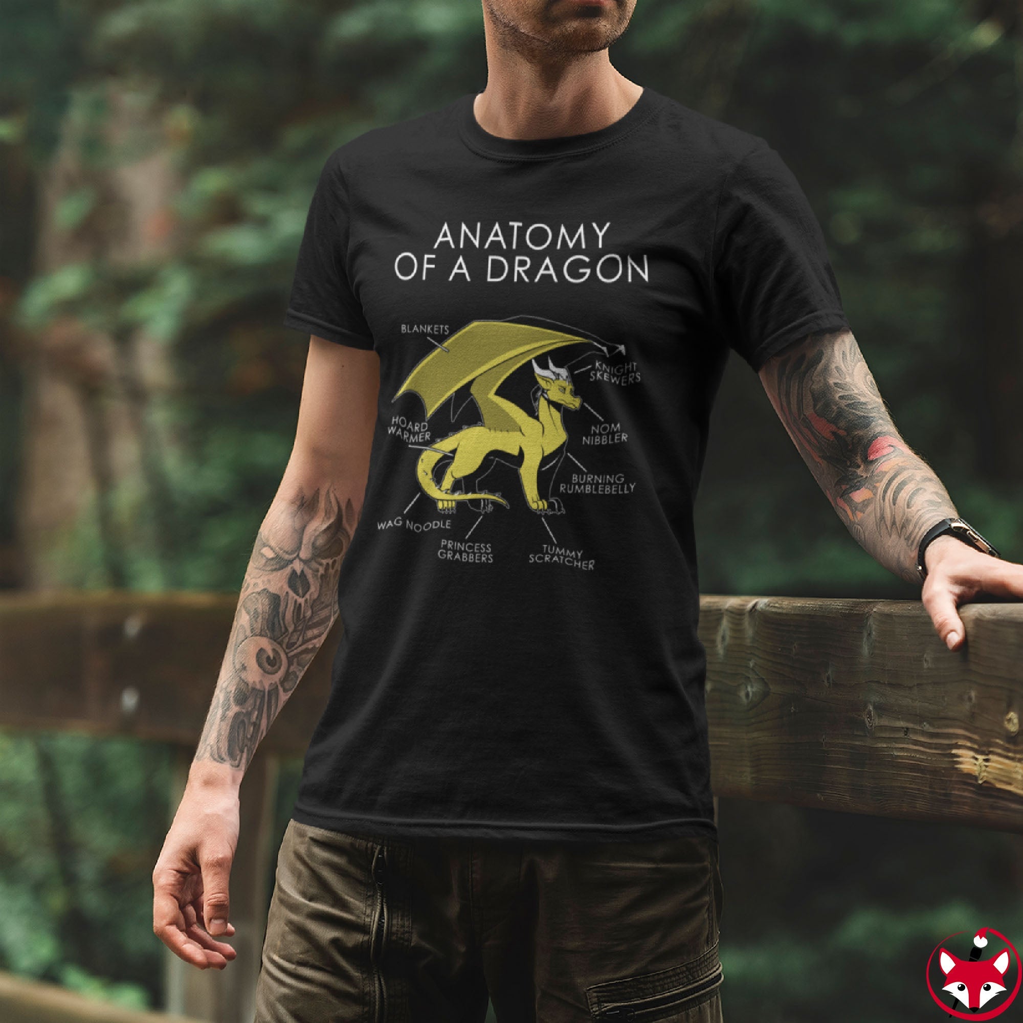 Dragon Yellow - T-Shirt T-Shirt Artworktee 
