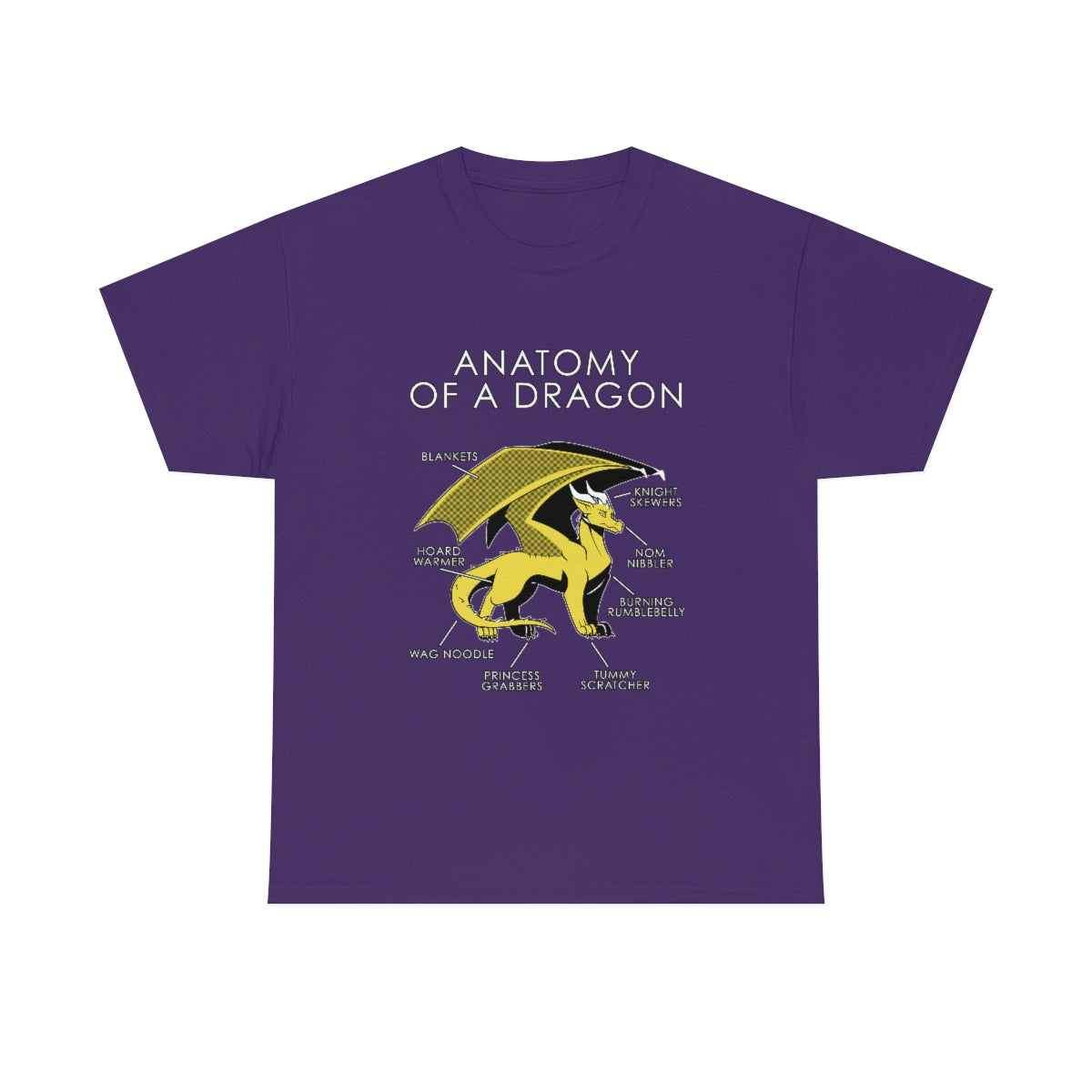 Dragon Yellow - T-Shirt T-Shirt Artworktee Purple S 