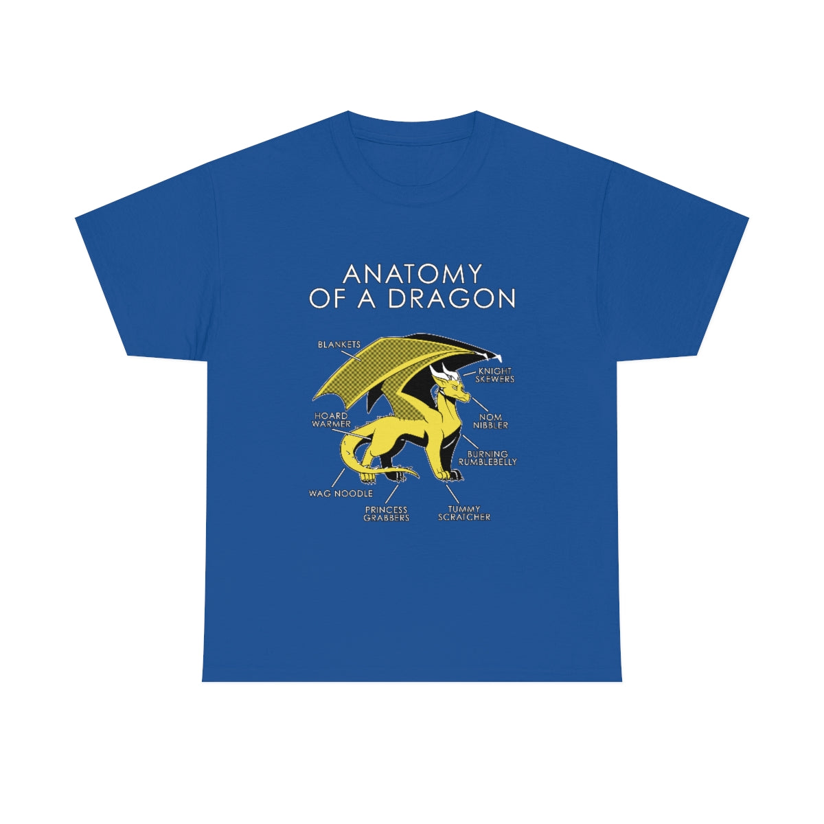 Dragon Yellow - T-Shirt T-Shirt Artworktee Royal Blue S 