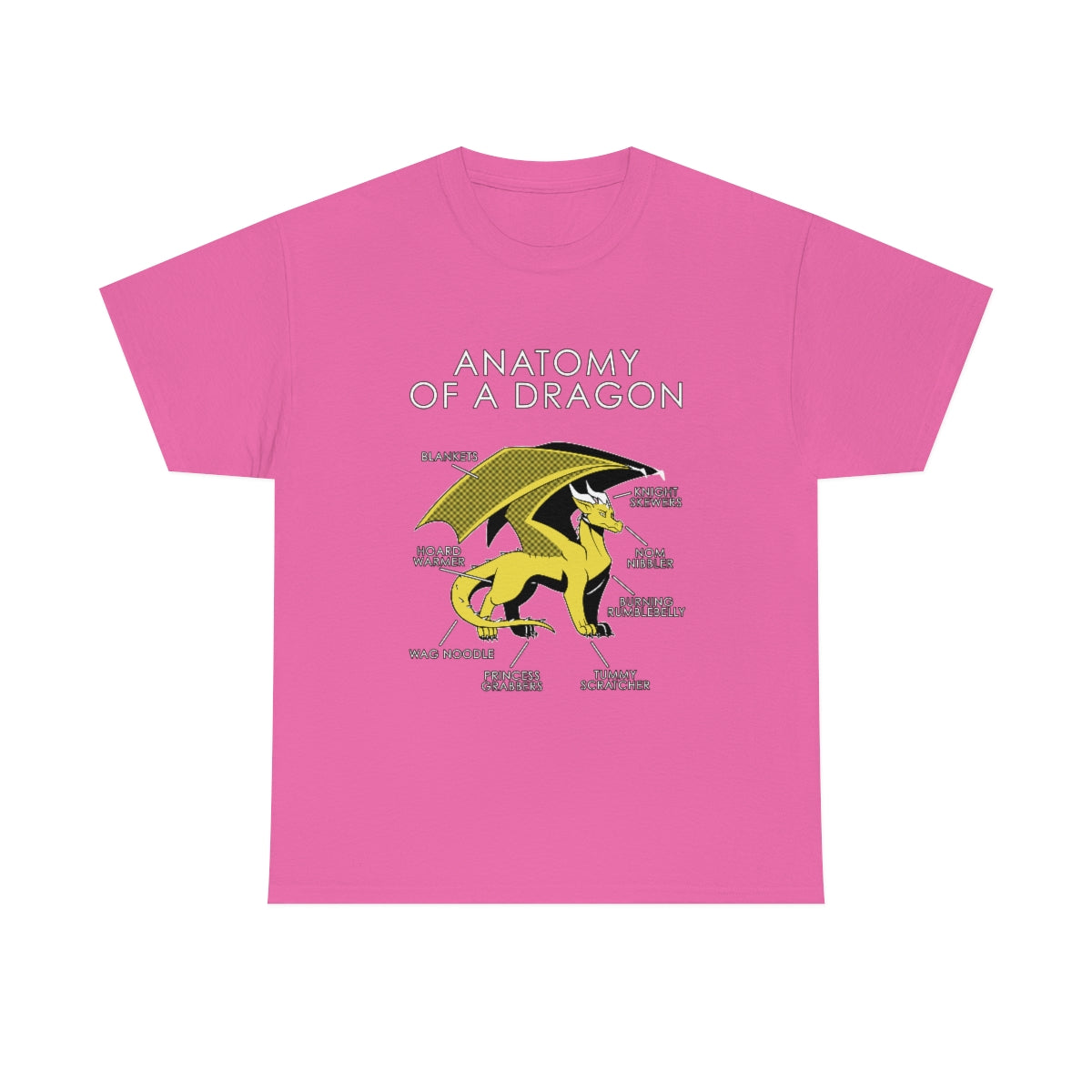 Dragon Yellow - T-Shirt T-Shirt Artworktee Pink S 