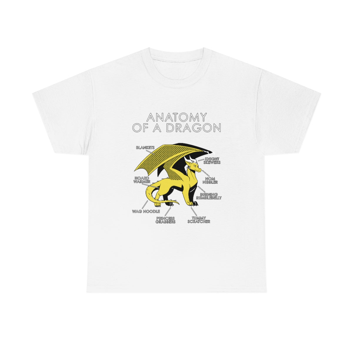 Dragon Yellow - T-Shirt T-Shirt Artworktee White S 