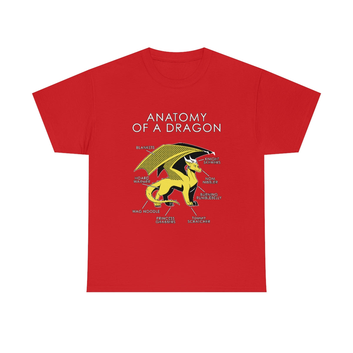 Dragon Yellow - T-Shirt T-Shirt Artworktee Red S 