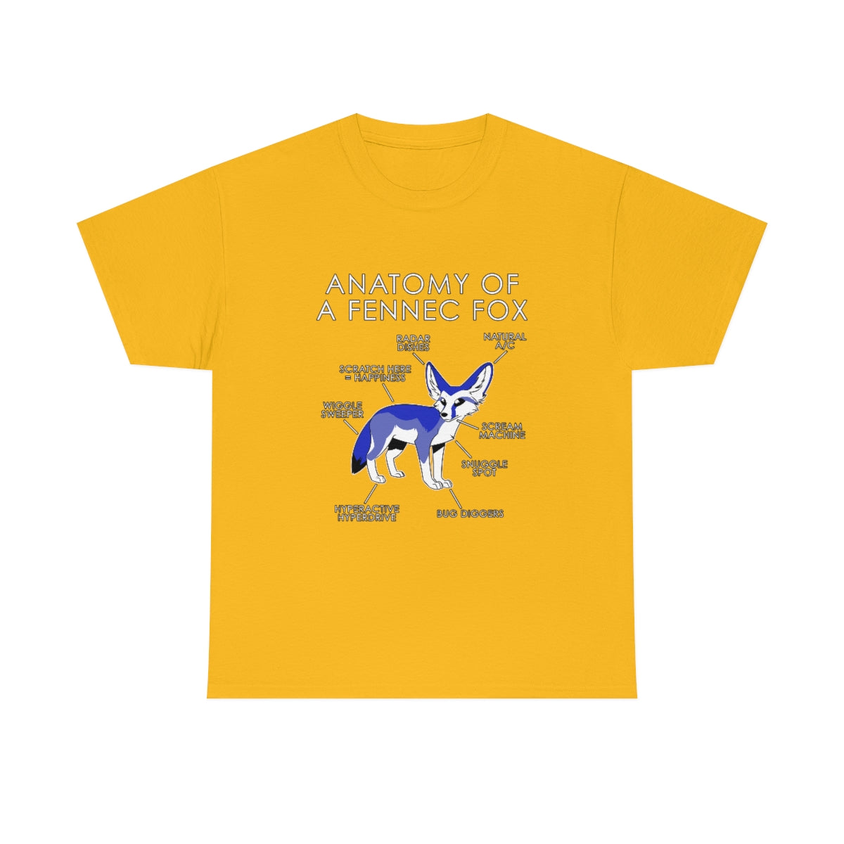 Fennec Blue - T-Shirt T-Shirt Artworktee Gold S 