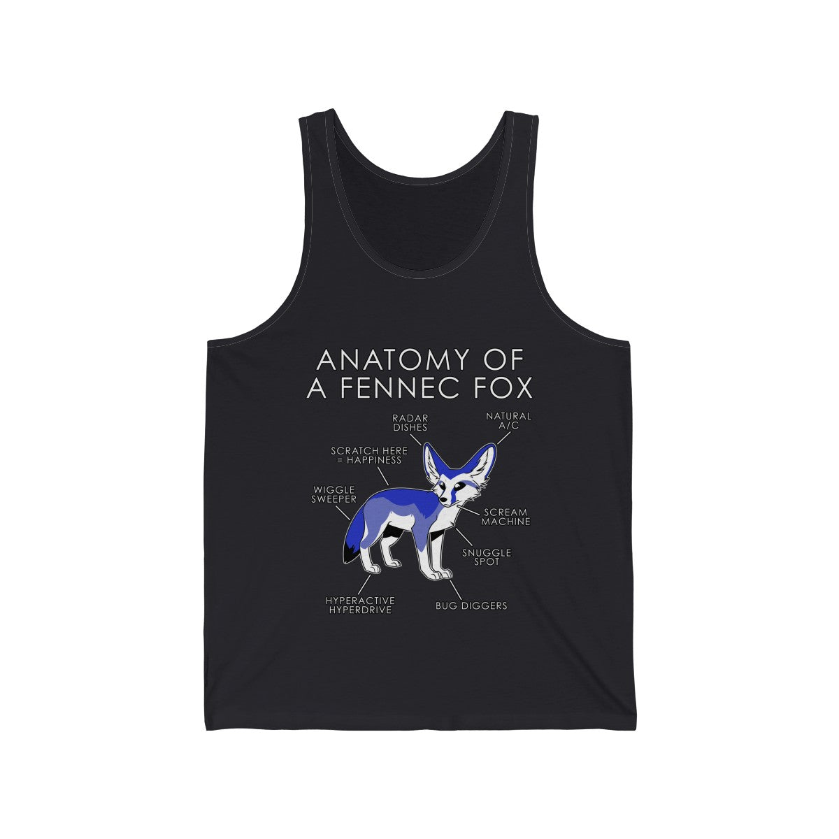 Fennec Blue - Tank Top Tank Top Artworktee Dark Grey XS 