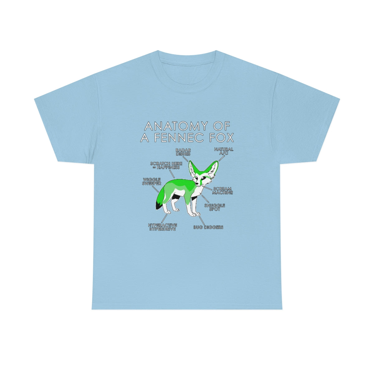 Fennec Green - T-Shirt T-Shirt Artworktee Light Blue S 