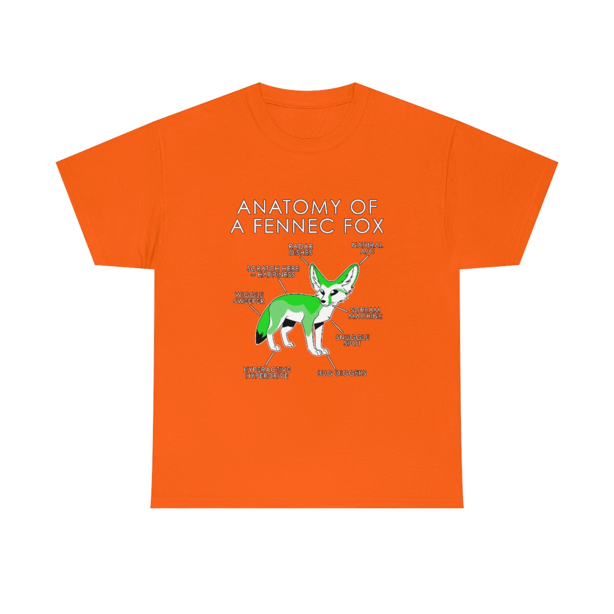 Fennec Green - T-Shirt T-Shirt Artworktee Orange S 