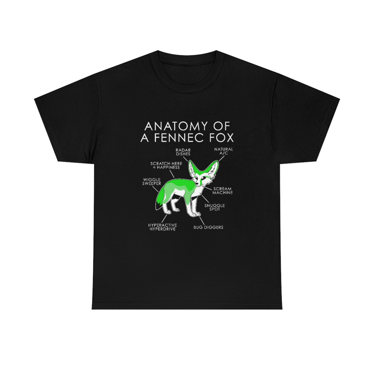 Fennec Green - T-Shirt T-Shirt Artworktee Black S 